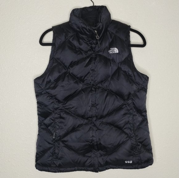 The North Face Black Down Quilted Puffer Vest 550 Full Zip Women’s Size Medium - Picture 1 of 8
